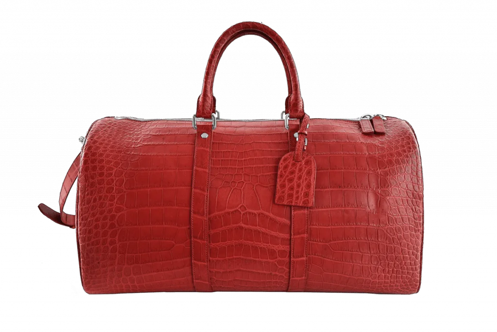 红色鳄鱼旅行袋周末款 