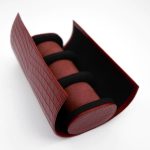 Red crocodile watch roll oj exclusive