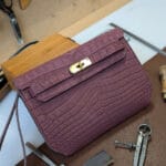 nubuck crocodile depeches bag