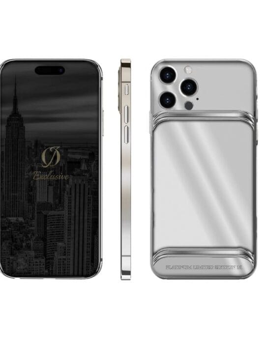 silver iphone 15 pro max infinity edition