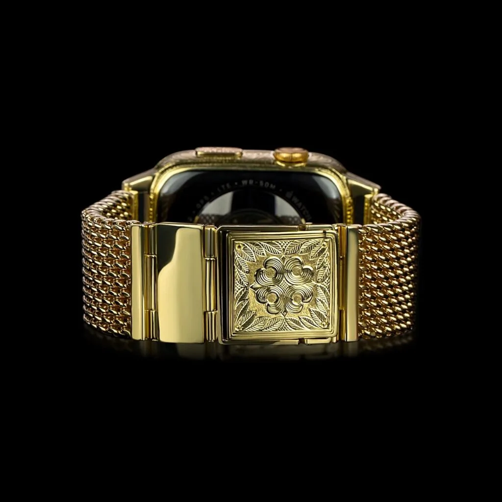 solid 18k gold apple watch 8 back