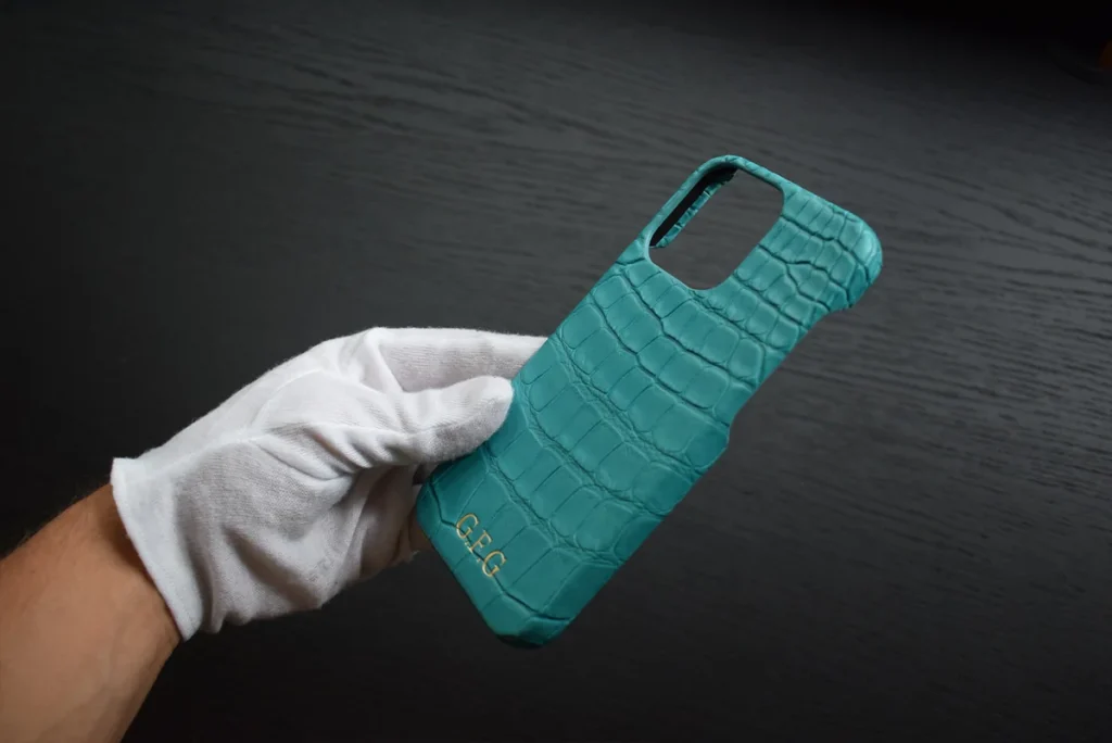 蒂芙尼蓝鳄鱼皮 iPhone 手机壳1