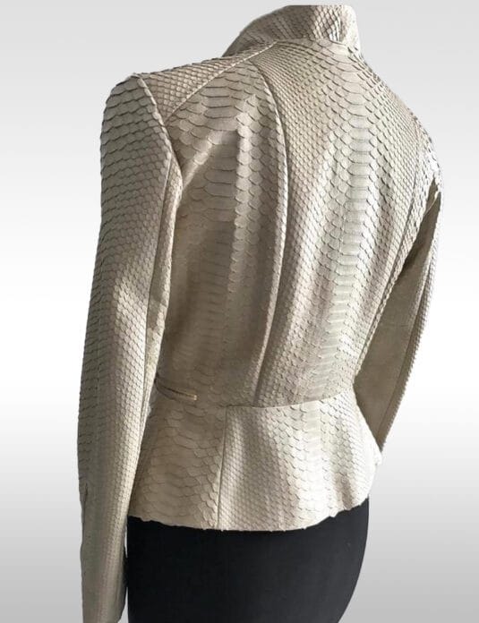 white python ladies jacket back oj exclusive