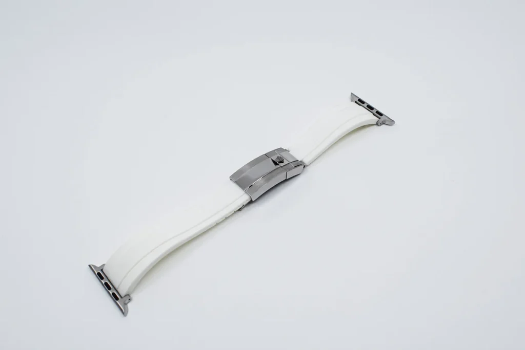 白色劳力士苹果手表表带银色