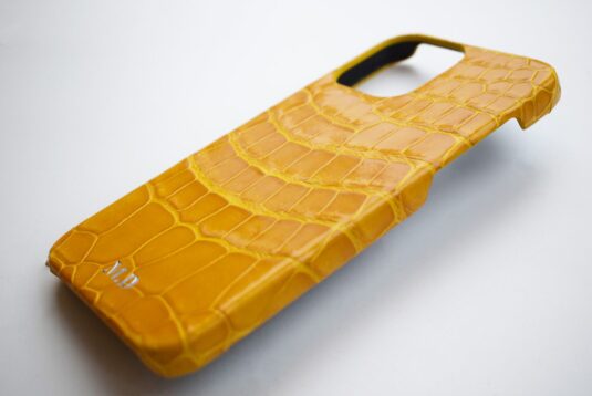 yellow crocodile iphone case 14 pro max personalised